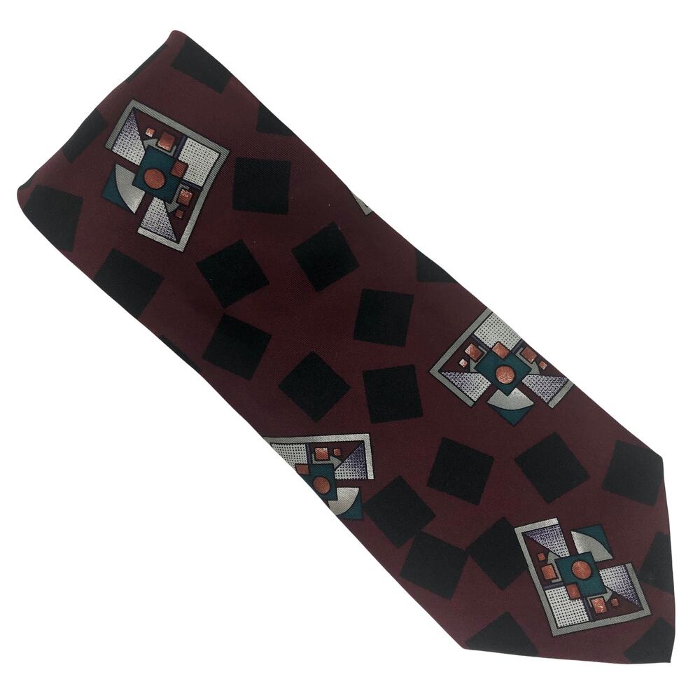 Abstract Geometric Shapes Tie - Picture 2 of 6